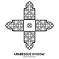 Arabesque window silhouettes