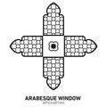 Arabesque window silhouettes