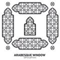 Arabesque window silhouettes