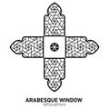 Arabesque window silhouettes