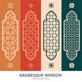 Arabesque window silhouettes