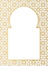 Oriental arabic golden arch Royalty Free Stock Photo