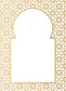 Oriental arabic golden arch