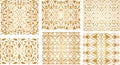 Oriental seamless vector patterns set Royalty Free Stock Photo