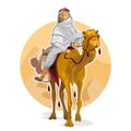 Arabian Bedouin Riding A Camel, Performing Islamic Al Hijra