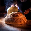 arabian bread being baked AI generated Royalty Free Stock Photo