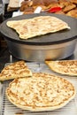 Arabian bread - Semolina Pan-Fried Flatbread Royalty Free Stock Photo