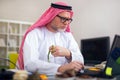 Arabian business man in his home office Royalty Free Stock Photo