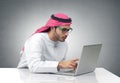 Arabian businessman working in his office