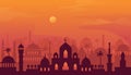 Arabian cityscape Sunset