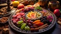 Arabian Delight: A Colorful Feast of Sweets and Fruits Royalty Free Stock Photo