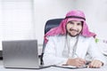 Arabian doctor working in the clinic