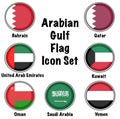 Arabian Gulf 3D Circle Icon Set