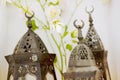 Arabian hand lamps, close-up
