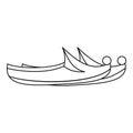 Arabian khussa icon, outline style