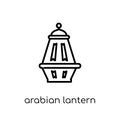 Arabian Lantern icon. Trendy modern flat linear vector Arabian L