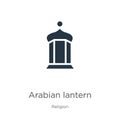 Arabian lantern icon vector. Trendy flat arabian lantern icon from religion collection isolated on white background. Vector