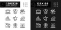 Arabian luxury lifestyle linear icons set for dark, light mode Royalty Free Stock Photo