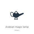 Arabian magic lamp icon vector. Trendy flat arabian magic lamp icon from religion collection isolated on white background. Vector