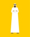 Arabian man isolated. OAE guy. Vector illustration Royalty Free Stock Photo