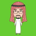 Arabian Man Style Ilustration Design Vector Muslim