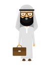 Arabian muslim businessman with briefcase
