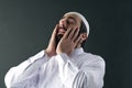 Arabian muslim man praying