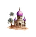 Arabian night clipart, isolated vector illustration