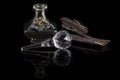 Arabian Oud oil on black background Royalty Free Stock Photo