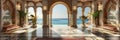 Arabian Palace Sea View, Grand Hamam, Hotel, Luxurious Oriental Interiors Arab Palace, Copy Space