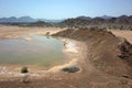 Arabian peninsula landscape with dry mountains