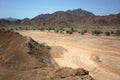 Arabian peninsula landscape with dry mountains