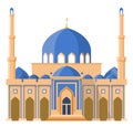 Arabian temple icon. Islamic building. Eastern architecture