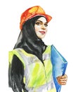 Arabian woman engineer
