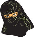 Arabian woman in a yashmak