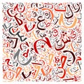 Arabic alphabet texture background