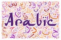 Arabic alphabet texture background Royalty Free Stock Photo