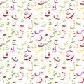 Arabic alphabets seamless pattern