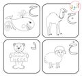 Arabic Alphbet for kids (2) - coloring book Royalty Free Stock Photo