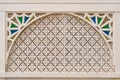 Arabic arch door woodcut trellis panel stencil lattice engraving decorative panel with oriental geometric pattern exterior