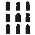 Arabic arch windows and doors , silhouettes