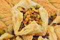 Arabic baklava with pistachios Royalty Free Stock Photo