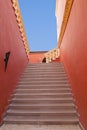 Arabic beautiful old staircase with blue sky