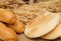 Arabic bread and baguette