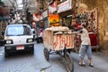 Arabic bread carrier in the souk