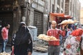 Arabic bread carrier in the souk