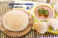 Arabic bread and curry