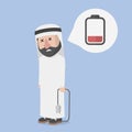 Arabic Businessman Empty Energy Color Illustration