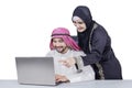 Arabic businesspeople using laptop Royalty Free Stock Photo