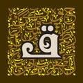 Arabic Calligraphy Alphabet letters or font